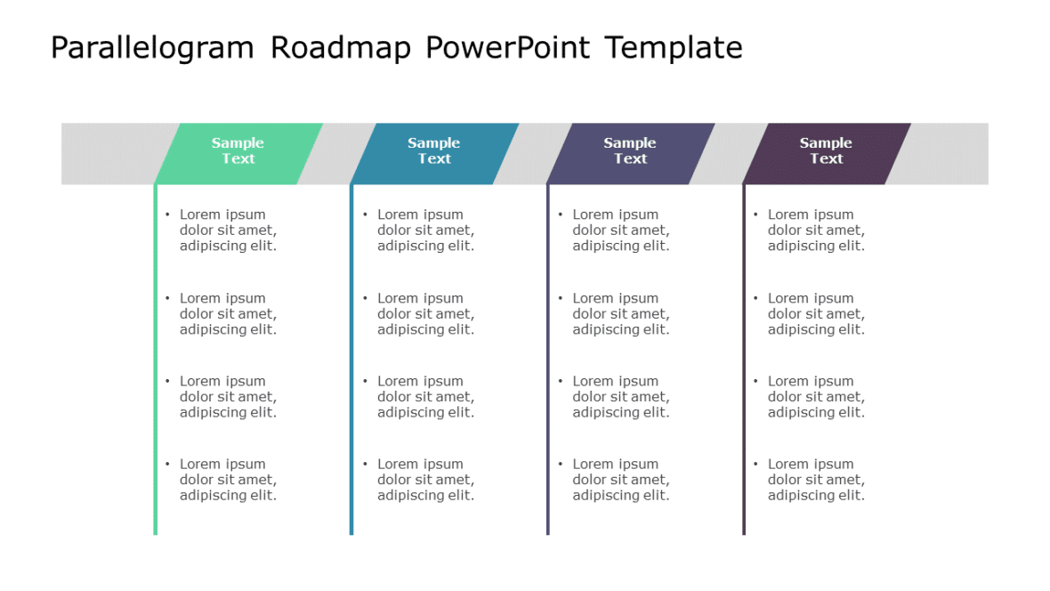 Editable Parallelogram Powerpoint Templates & Slides 