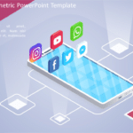 Social Media Isometric PowerPoint Template & Google Slides Theme