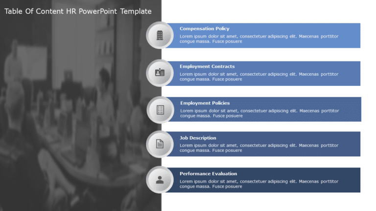 Table of Content HR PowerPoint Template & Google Slides Theme