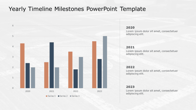 Yearly Timeline Milestones PowerPoint Template & Google Slides Theme