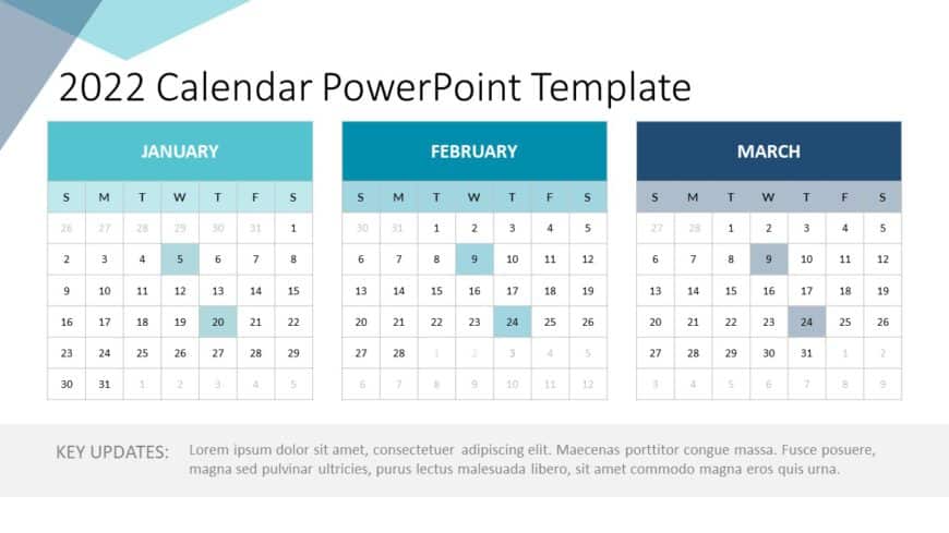 2022 Calendar 01 PowerPoint Template