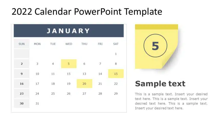 2022 Calendar 03 PowerPoint Template