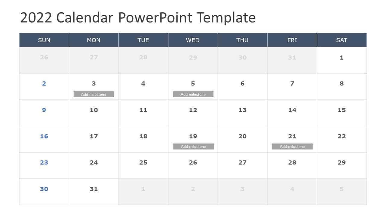2022 Calendar 04 PowerPoint Template & Google Slides Theme