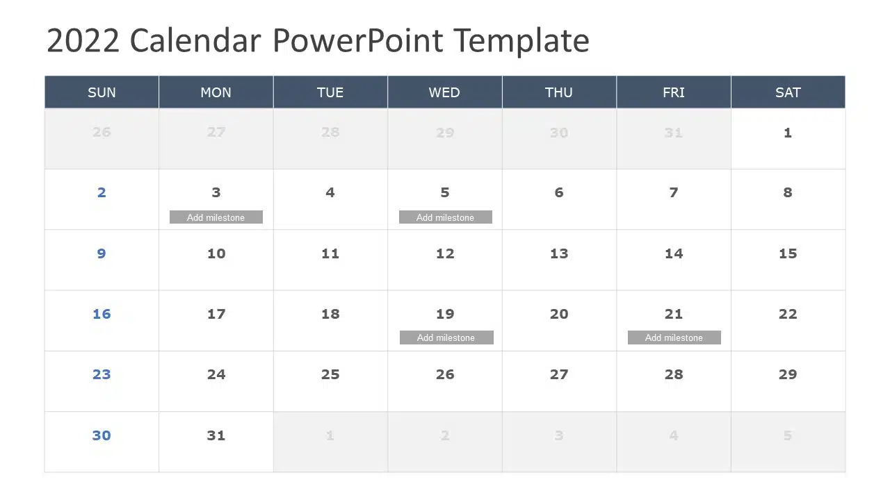 2022 Calendar 04 PowerPoint Template & Google Slides Theme