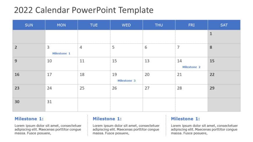 2022 Calendar 06 PowerPoint Template