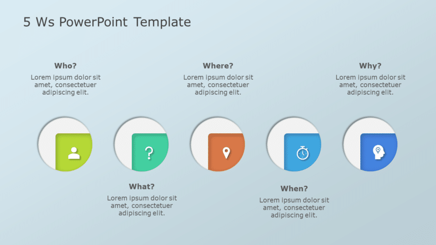 5 Ws PowerPoint Template