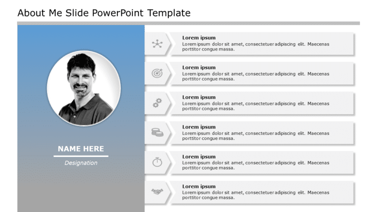 About Me Slide10 PowerPoint Template & Google Slides Theme