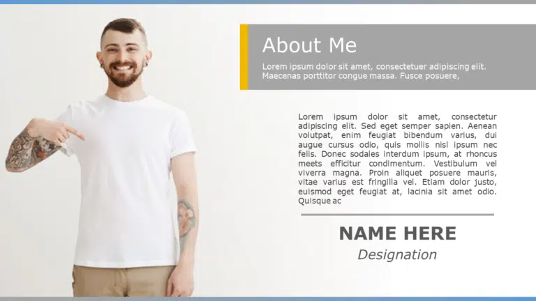 About Me Slide15 PowerPoint Template & Google Slides Theme