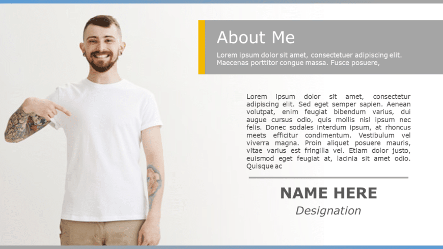 About Me Slide15 PowerPoint Template