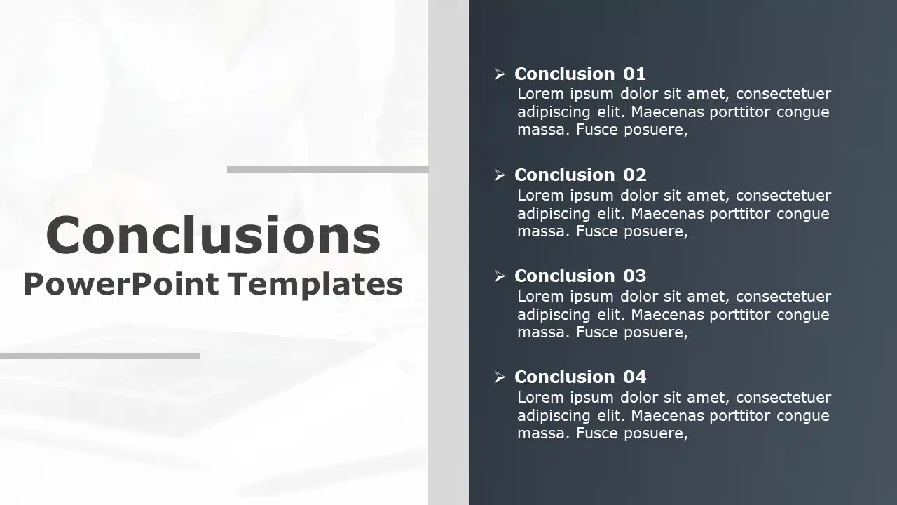 Conclusion Slide 19 PowerPoint Template & Google Slides Theme