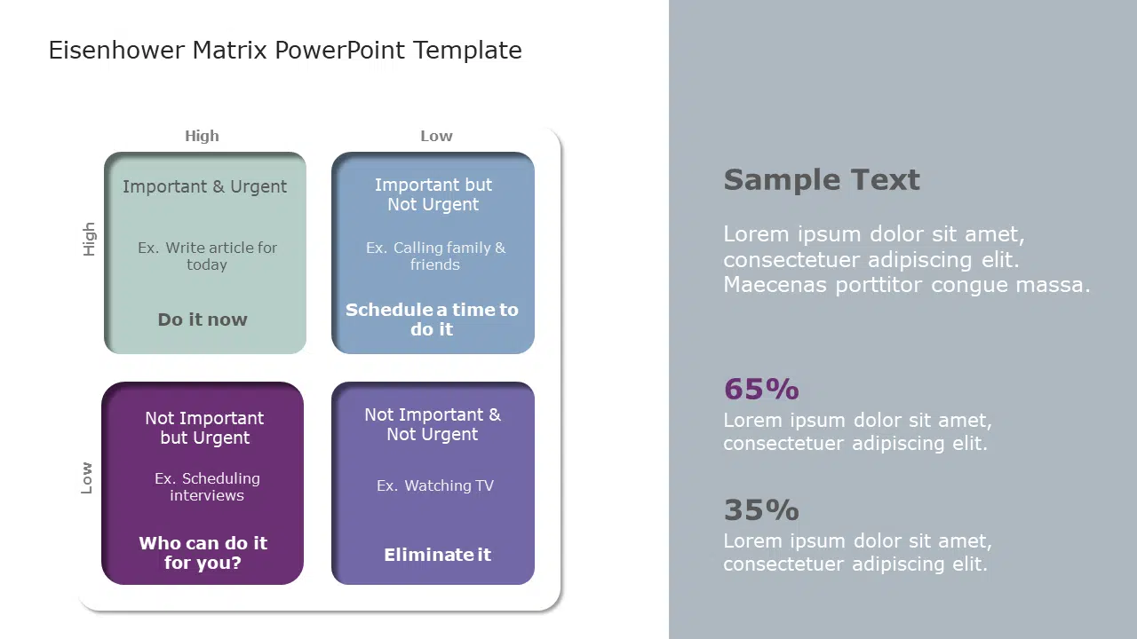 Eisenhower Matrix 03 PowerPoint Template & Google Slides Theme