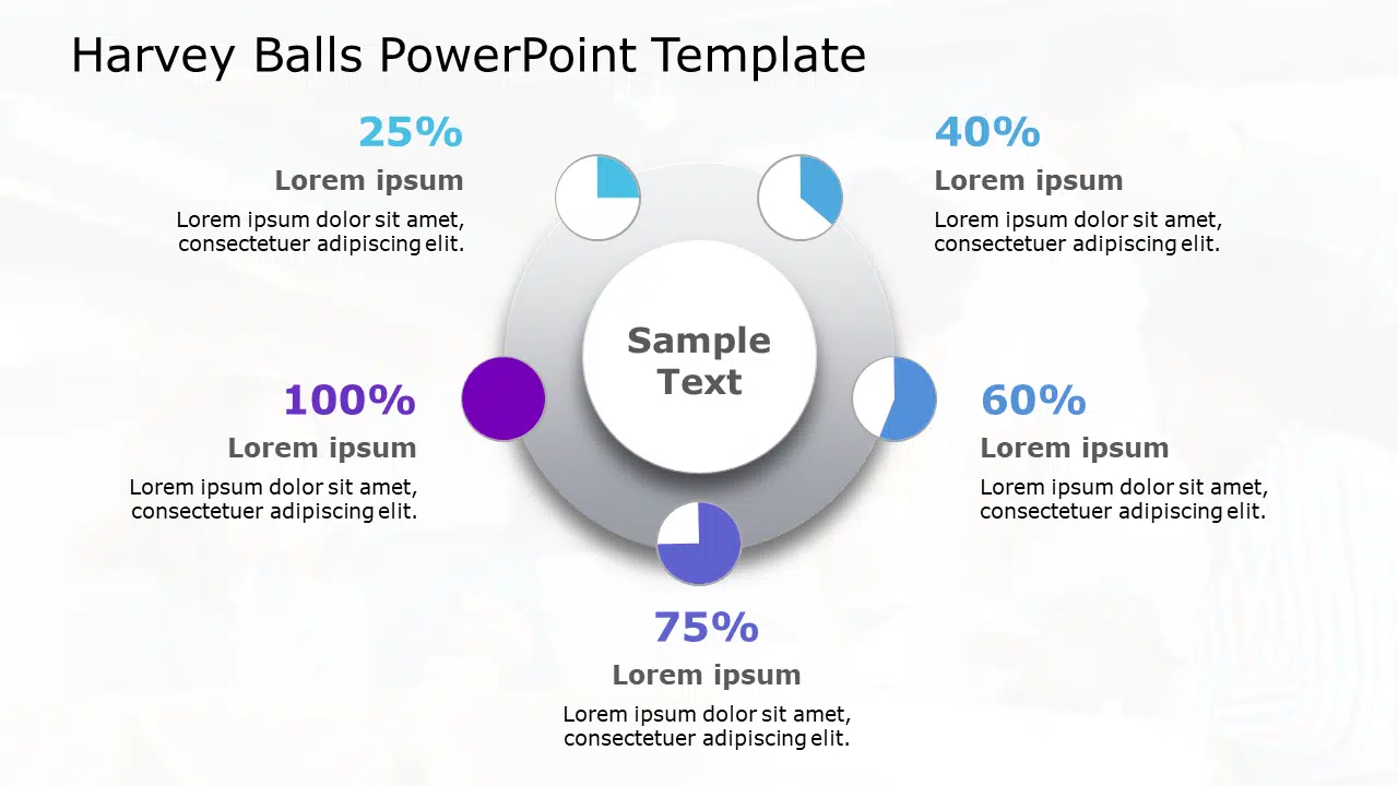 Harvey Balls 06 PowerPoint Template & Google Slides Theme