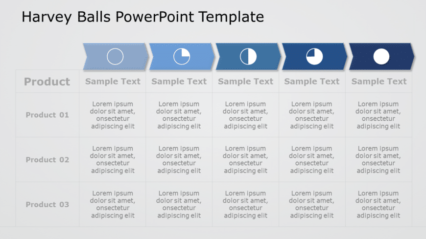 Harvey Balls 18 PowerPoint Template