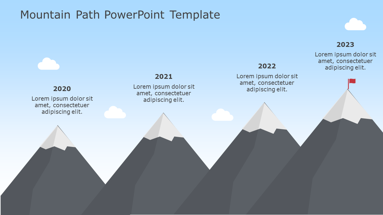 Mountain Path 03 PowerPoint Template & Google Slides Theme