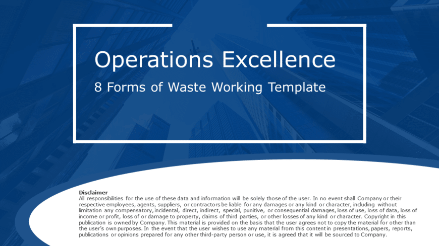 Process Improvement – 8 Ways of Reducing Waste PowerPoint Template