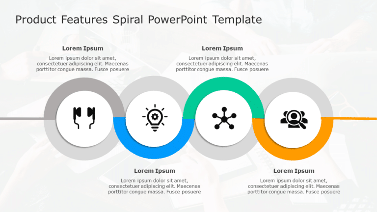 Product Features Spiral PowerPoint Template & Google Slides Theme