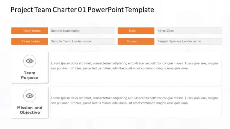 Project Team Charter 01 PowerPoint Template & Google Slides Theme