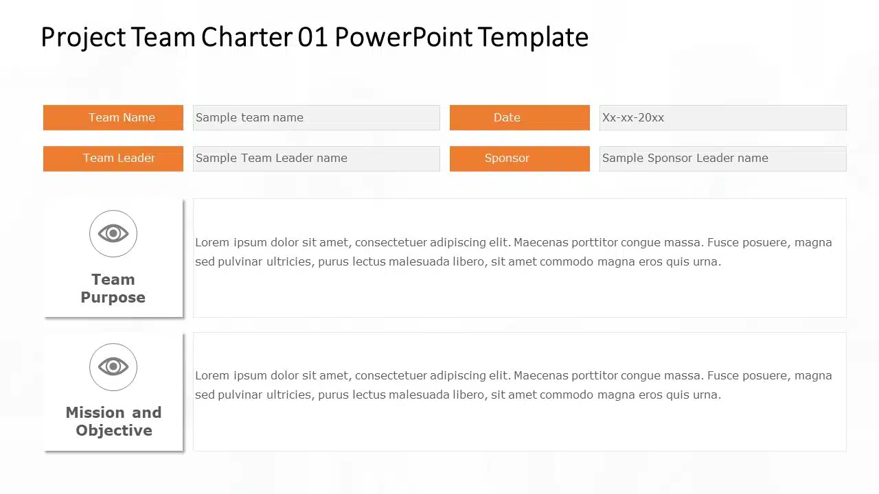 Project Team Charter 01 PowerPoint Template & Google Slides Theme