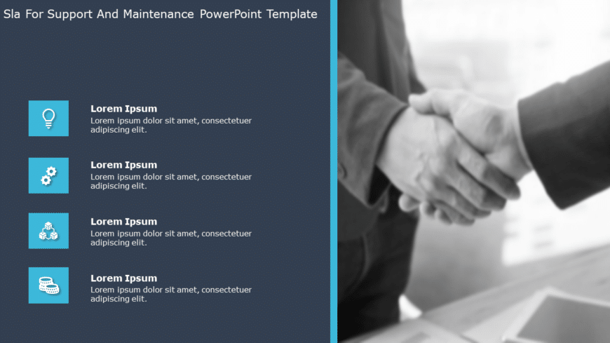 SLA For Support and Maintainence PowerPoint Template