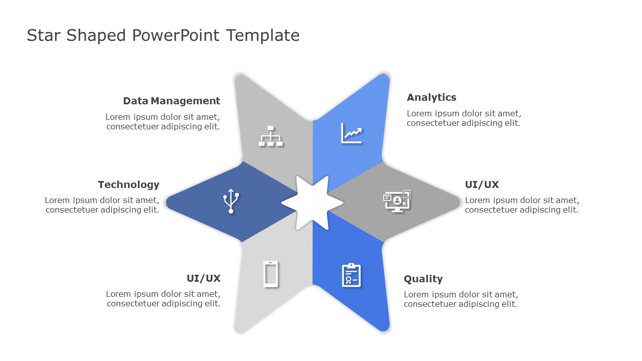 Star Powerpoint Shape Star Shaped PowerPoint Template
