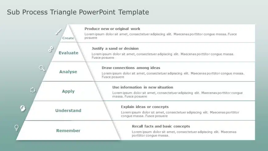 Sub Process Triangle PowerPoint Template