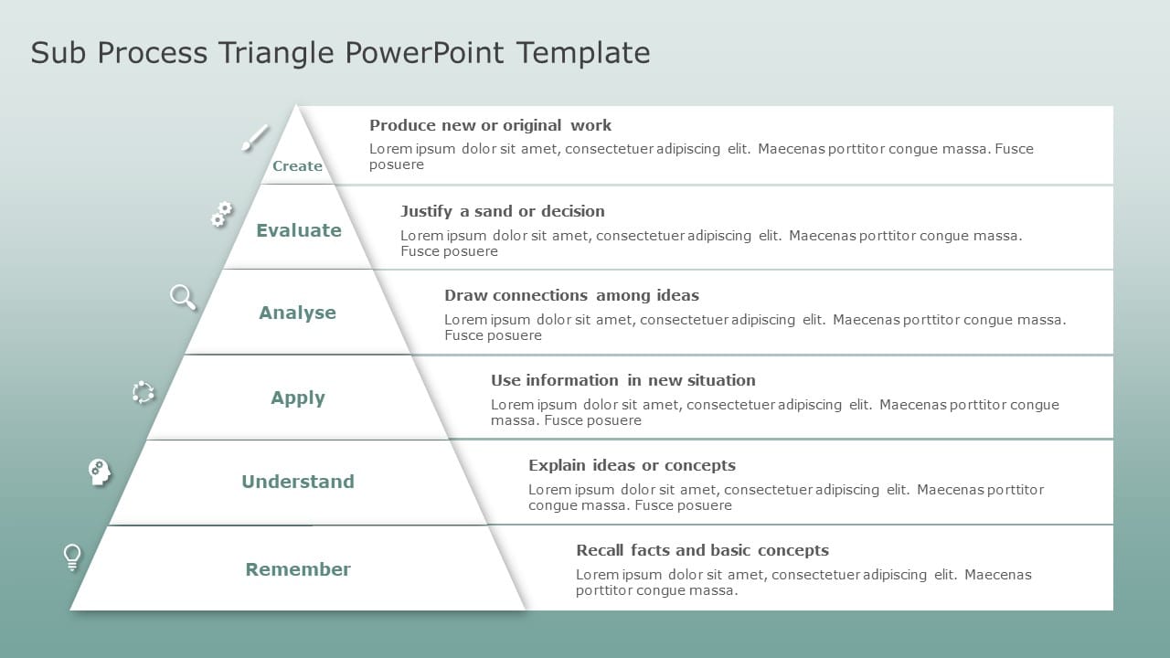 Sub Process Triangle PowerPoint Template & Google Slides Theme