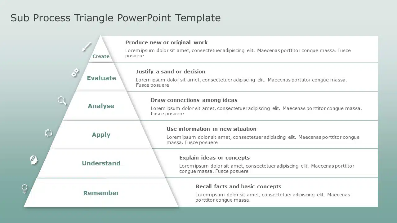 Sub Process Triangle PowerPoint Template & Google Slides Theme