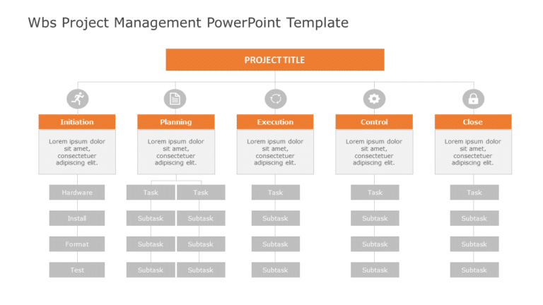 WBS Project Management PowerPoint Template & Google Slides Theme