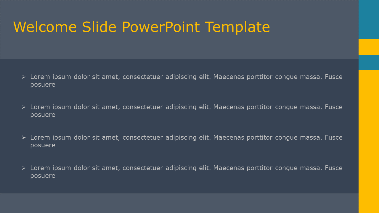 Welcome Slide in PPT PowerPoint Template & Google Slides Theme