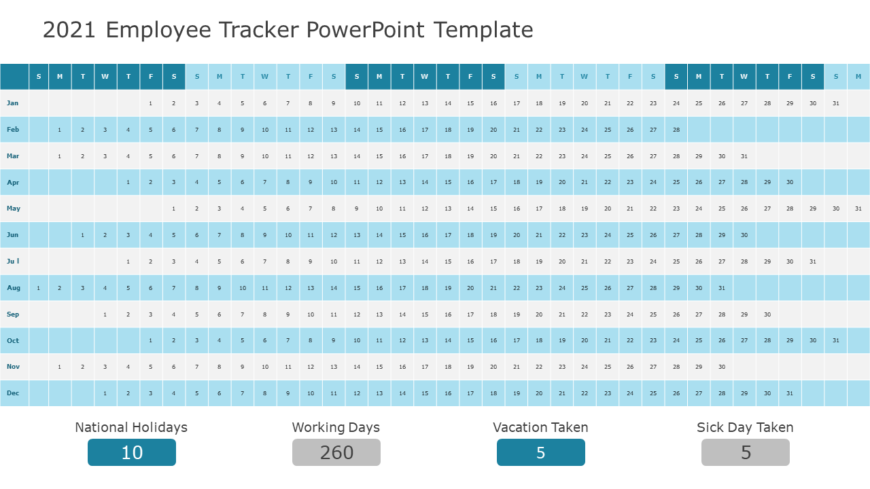 2021 Employee Tracker PowerPoint Template