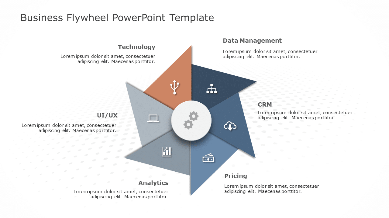 Business Flywheel PowerPoint Template & Google Slides Theme