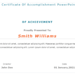 Certificate of Accomplishment PowerPoint Template & Google Slides Theme