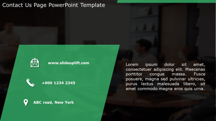 Contact Us Page 01 PowerPoint Template