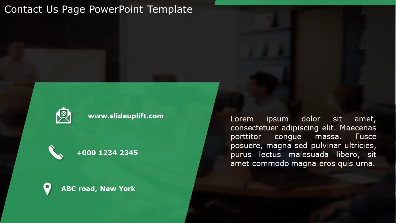 Contact Us Page 01 PowerPoint Template & Google Slides Theme