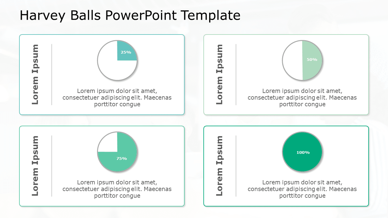 Harvey Balls 16 PowerPoint Template & Google Slides Theme