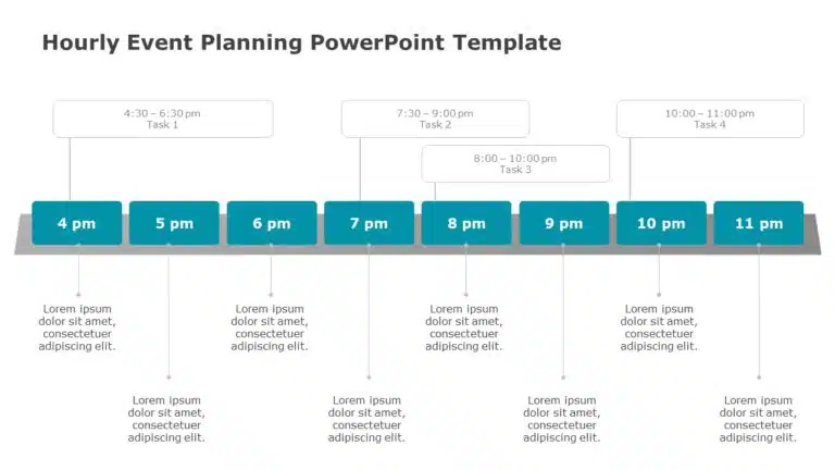 Hourly Event Planning PowerPoint Template & Google Slides Theme