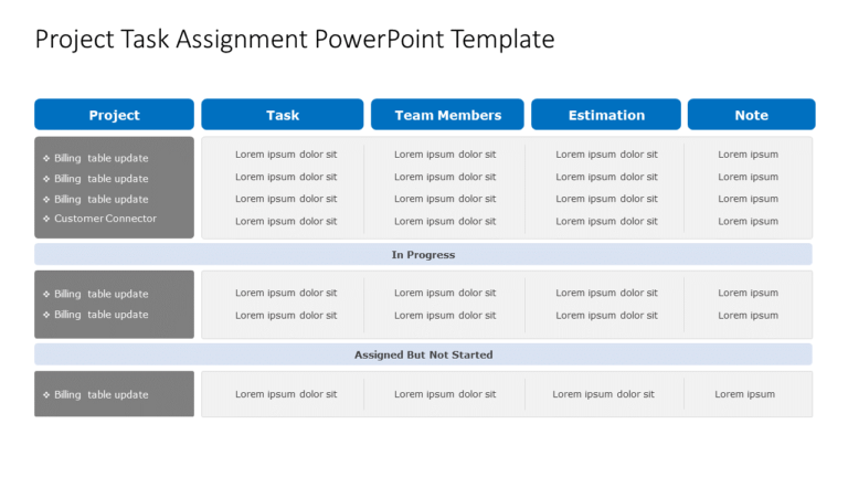 Project Task Assignment PowerPoint Template & Google Slides Theme