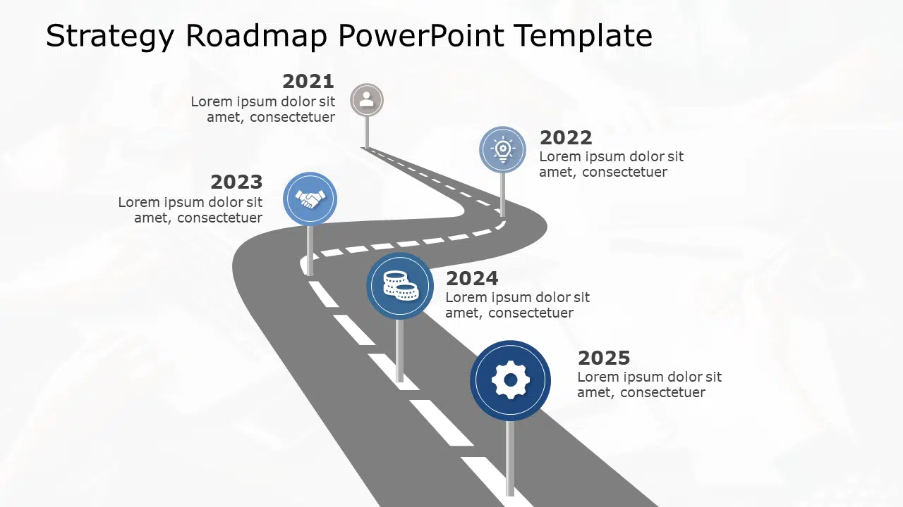 Strategy Roadmap 15 PowerPoint Template & Google Slides Theme