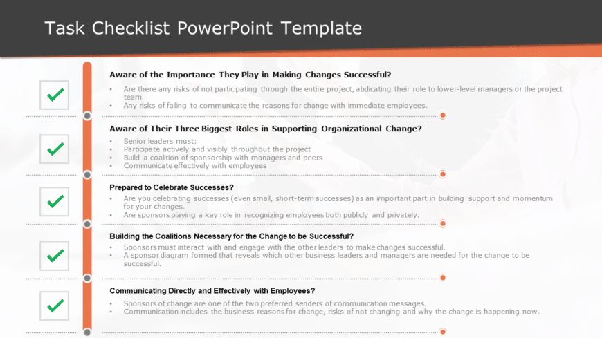 Task Checklist PowerPoint Template