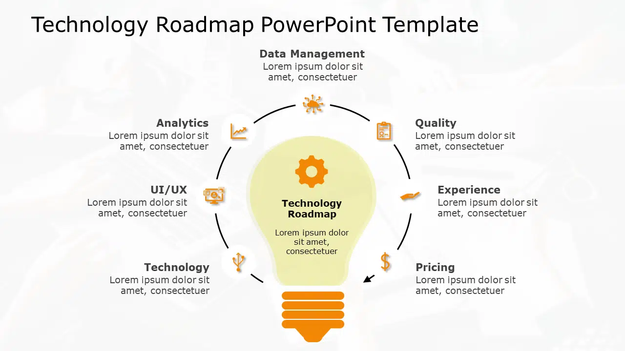 Technology Roadmap 04 PowerPoint Template & Google Slides Theme