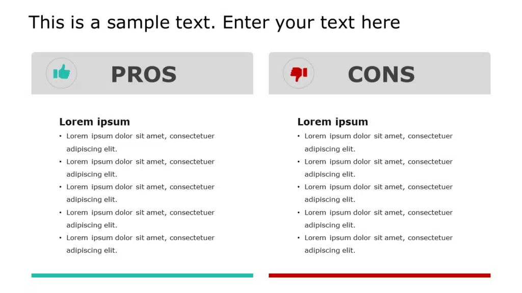 pro and con list template