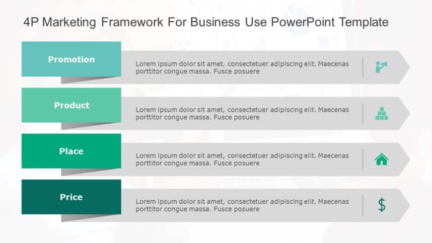 4P Marketing Framework for business use -8d PowerPoint Template