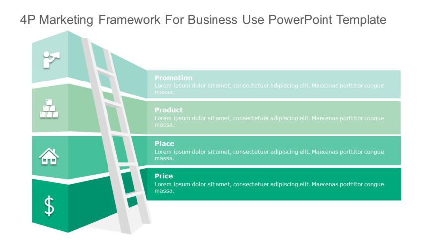 4P Marketing Framework for business use -9d PowerPoint Template