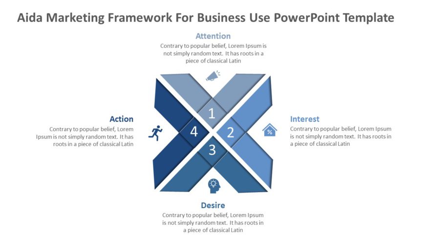 AIDA Marketing Framework for business use ,20k PowerPoint Template