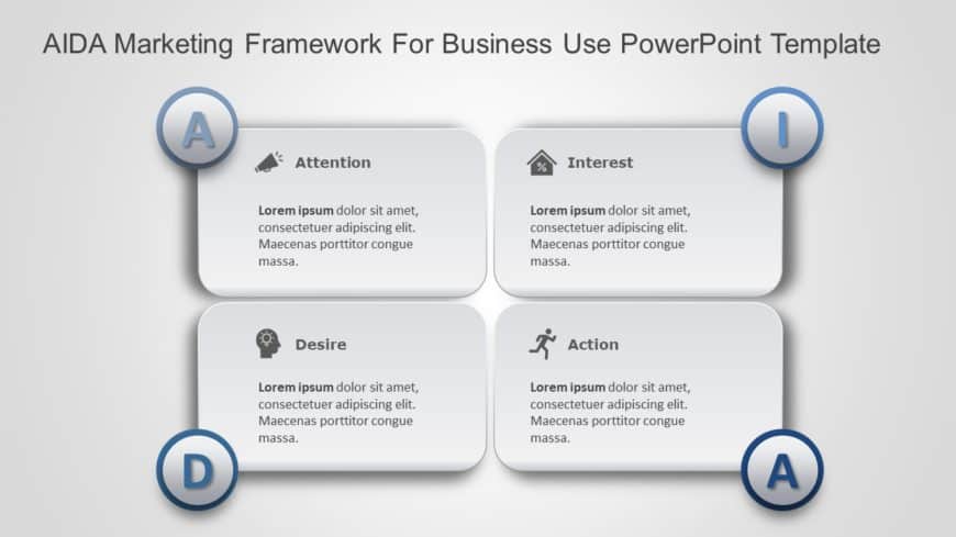 AIDA Marketing Framework for business use ,10k PowerPoint Template