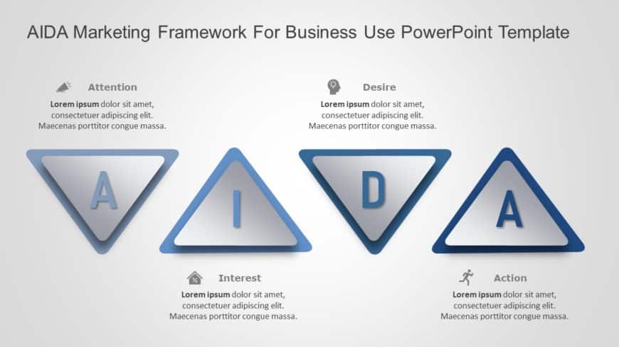 AIDA Marketing Framework for business use ,13k PowerPoint Template