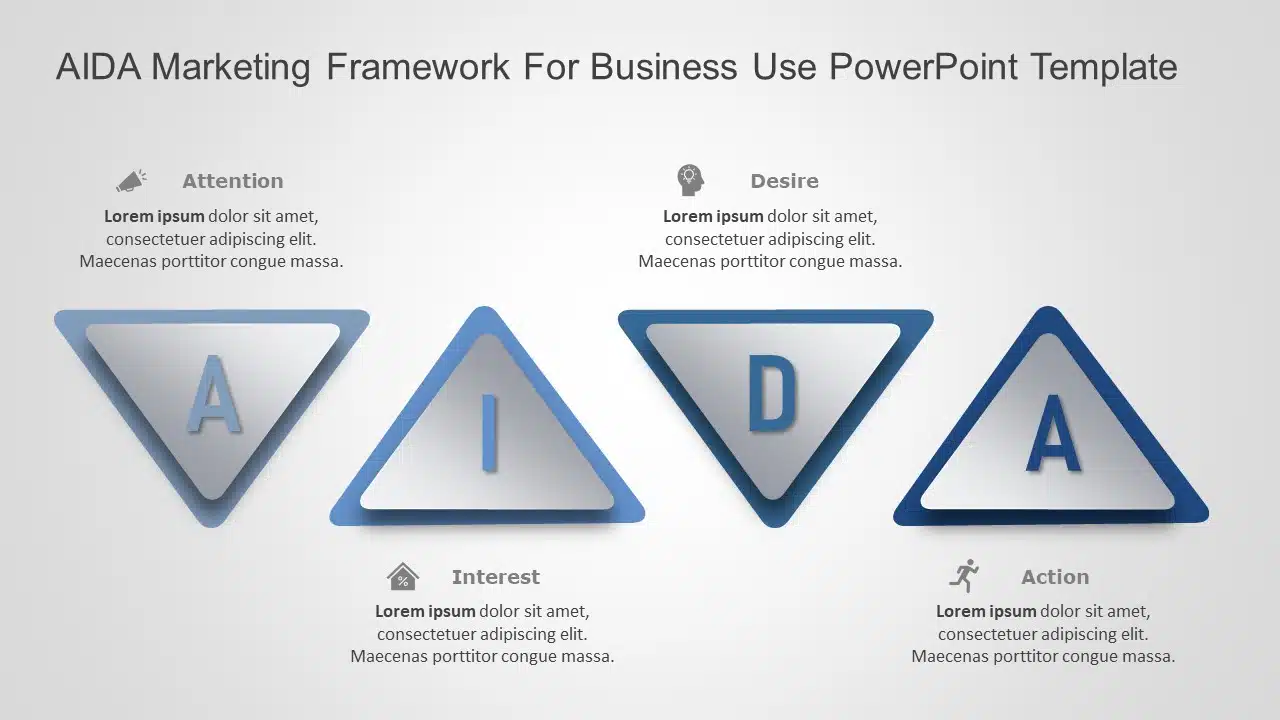 AIDA Marketing Framework for business use ,13k PowerPoint Template & Google Slides Theme