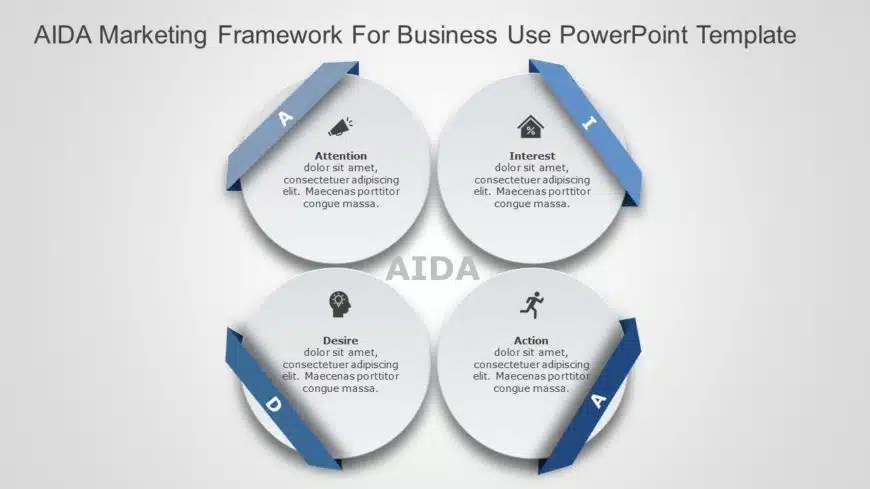 AIDA Marketing Framework for business use ,3k PowerPoint Template