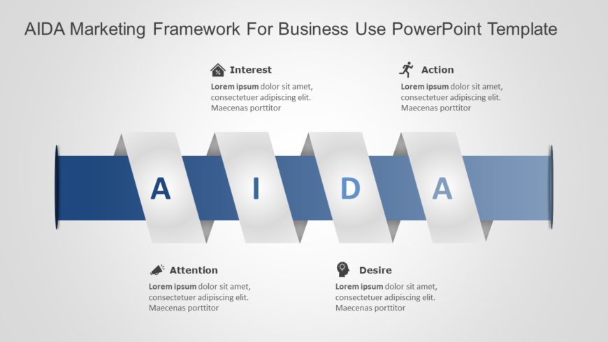 AIDA Marketing Framework for business use ,4k PowerPoint Template