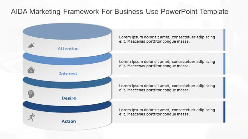 AIDA Marketing Framework for business use ,5k PowerPoint Template